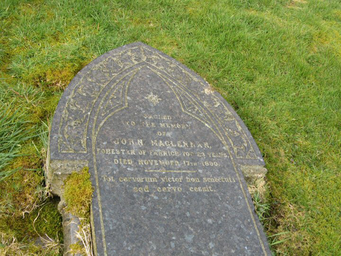 Photo of headstones/John MacLennan died 1890 MI Lochbroom Churchyard